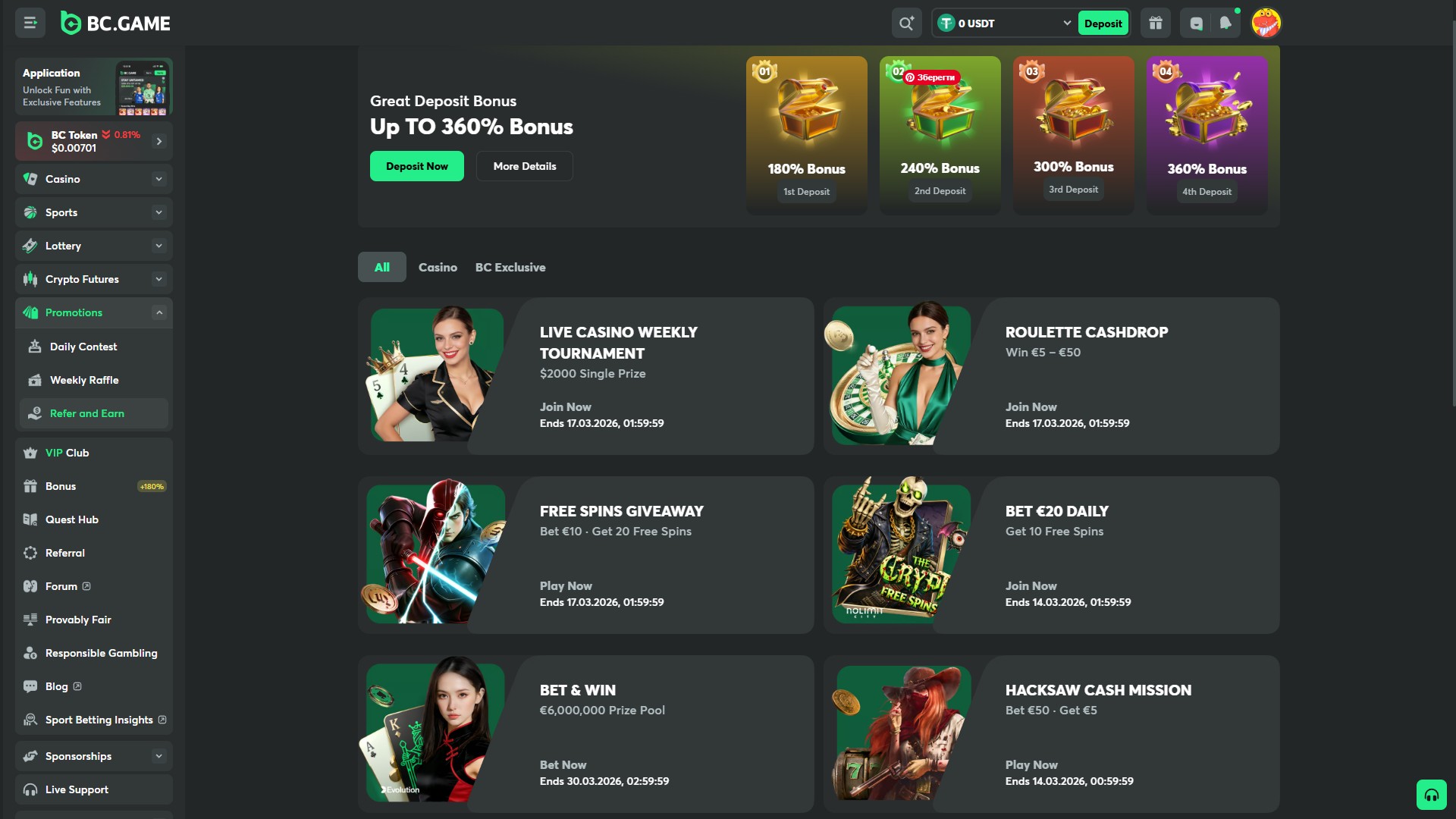 Bonuses on BC Game, Bonuses and Promotions on BC Game , Welcome bonuses on BC Games Game , reload bonuses on BC Games, Promotion bc game, Promotion bc.game , Promotion bcgame , Promotion bc.game